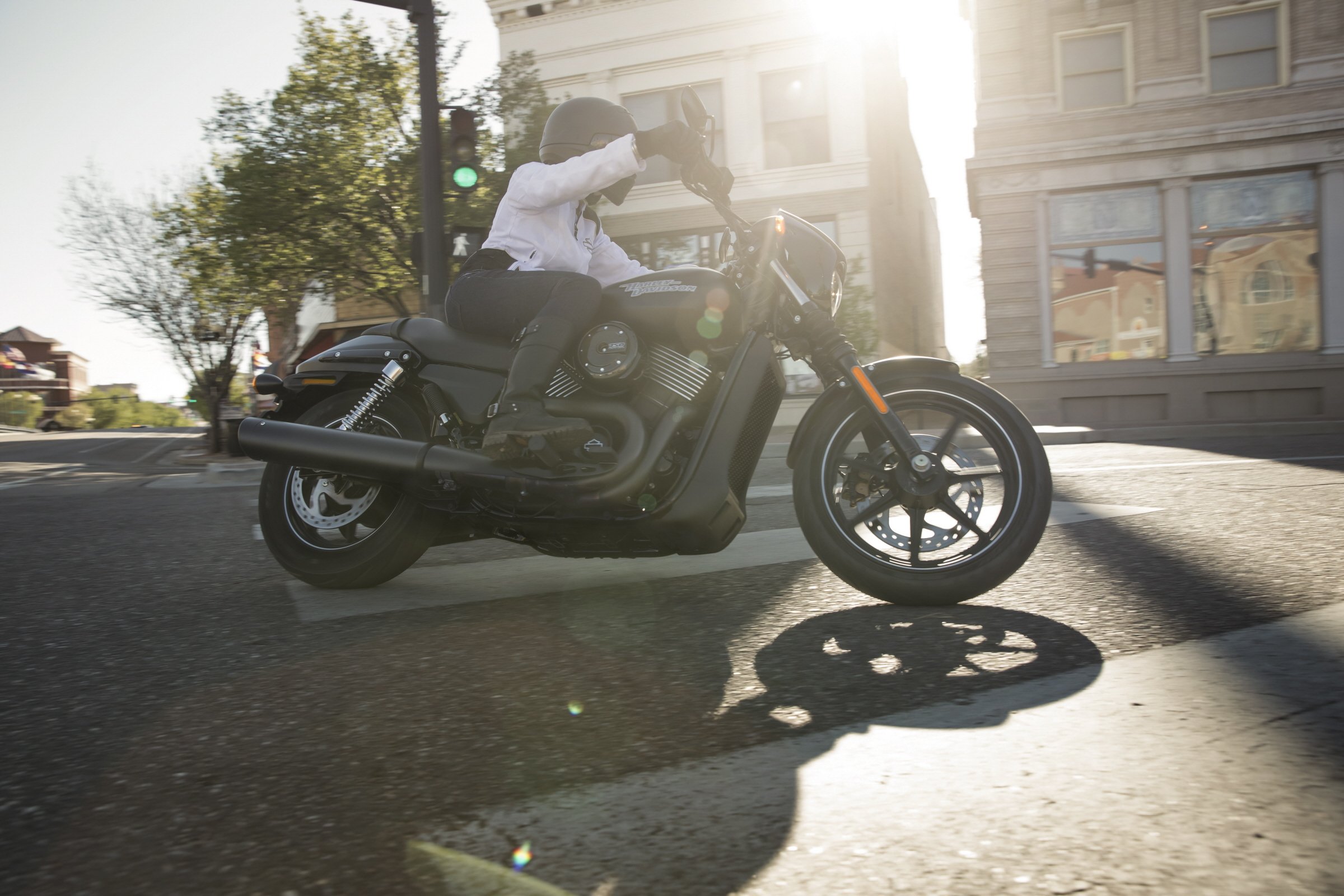 Harley street bike on the road
