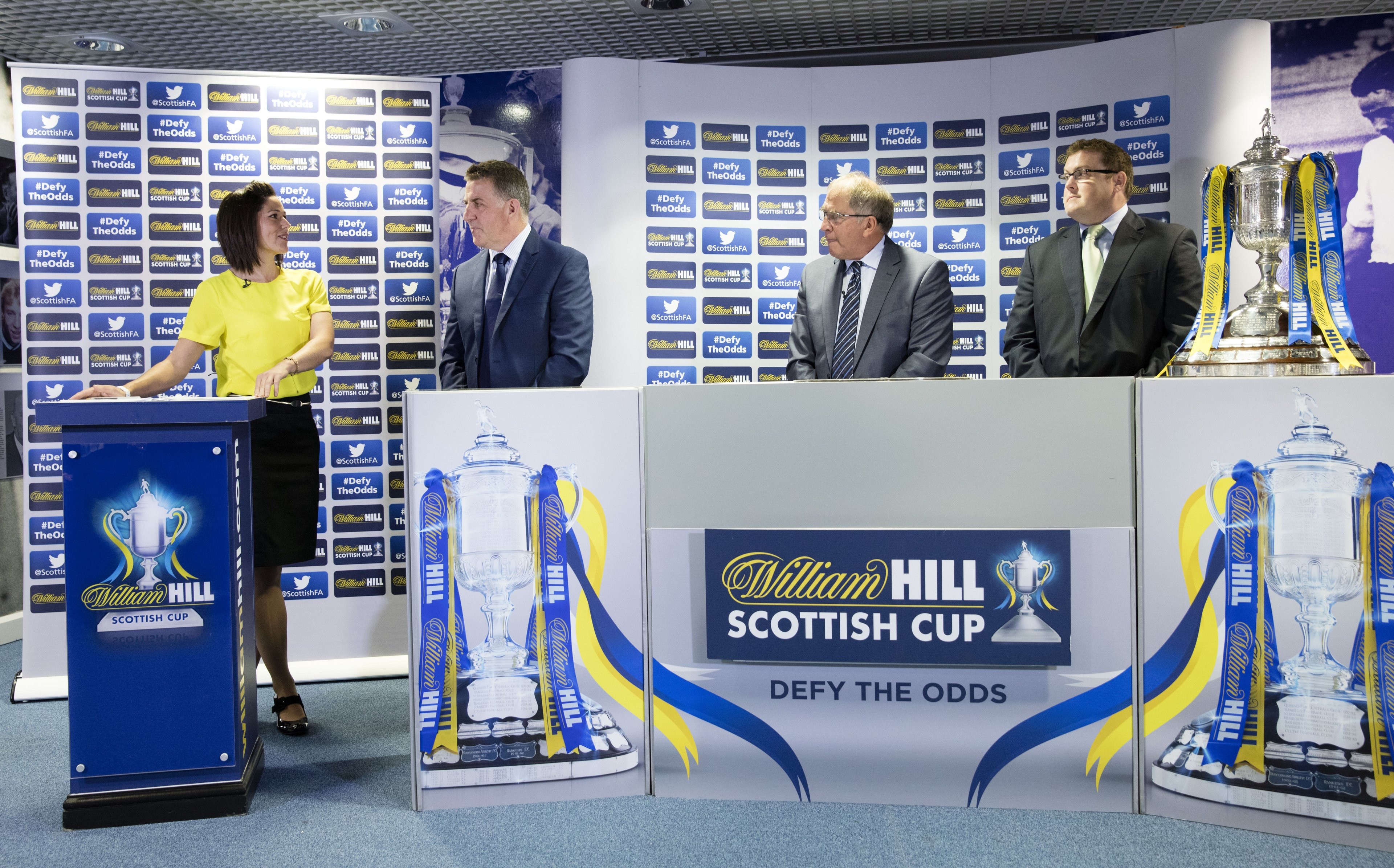 William Hill personnel at a sponsored Scottish sporting event.