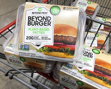 Beyond Burger packages in a shopping cart
