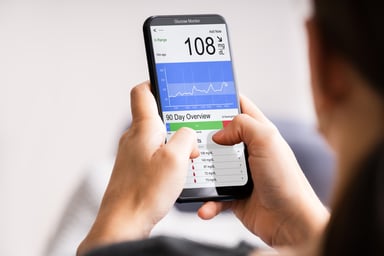 Diabetes metrics on smartphone