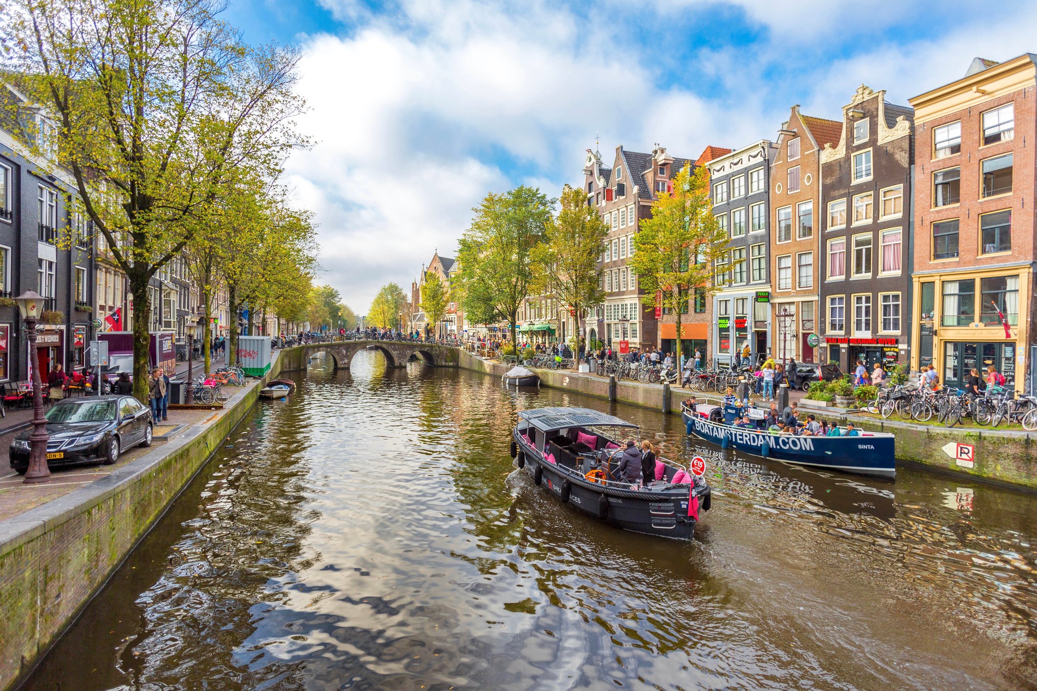A canal in Amsterdam.