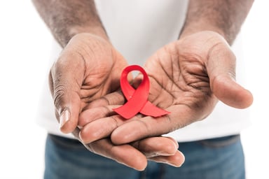 HIV drugs in hands