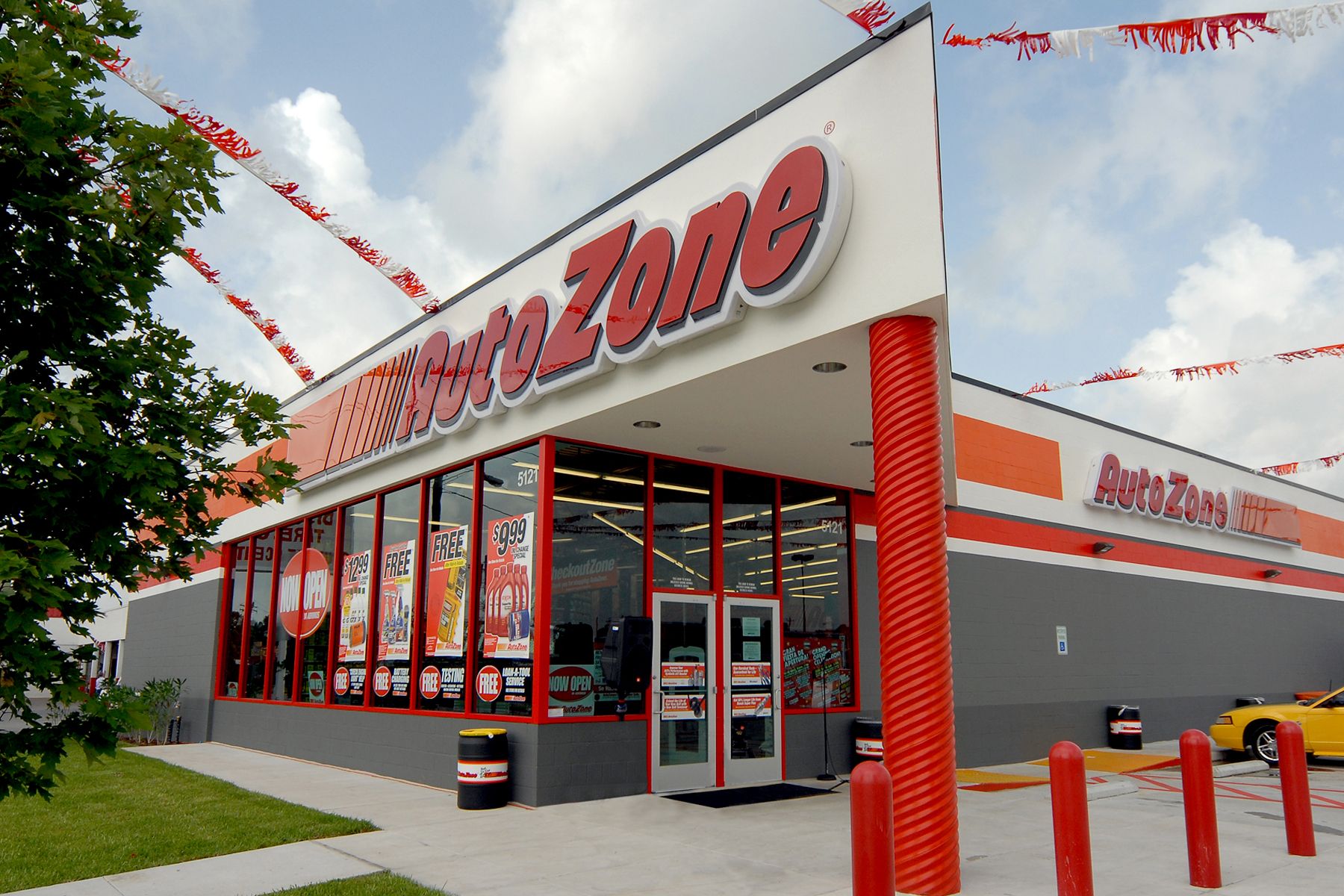 The entrance to an AutoZone store
