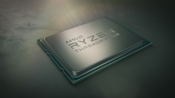 A product shot shows AMD's Ryzen Threadripper CPU chip