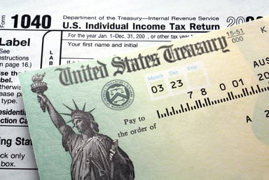 1040 tax treasury check