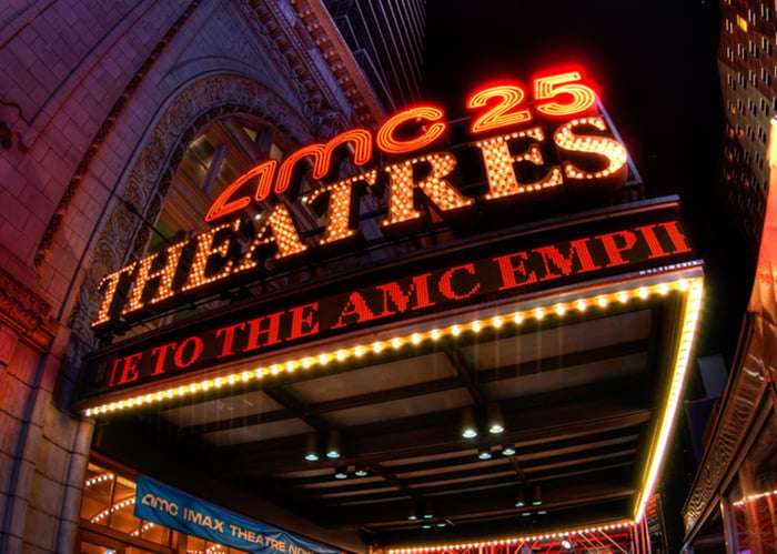 AMC theater marquee.