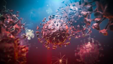 3d render of coronavirus outbreak