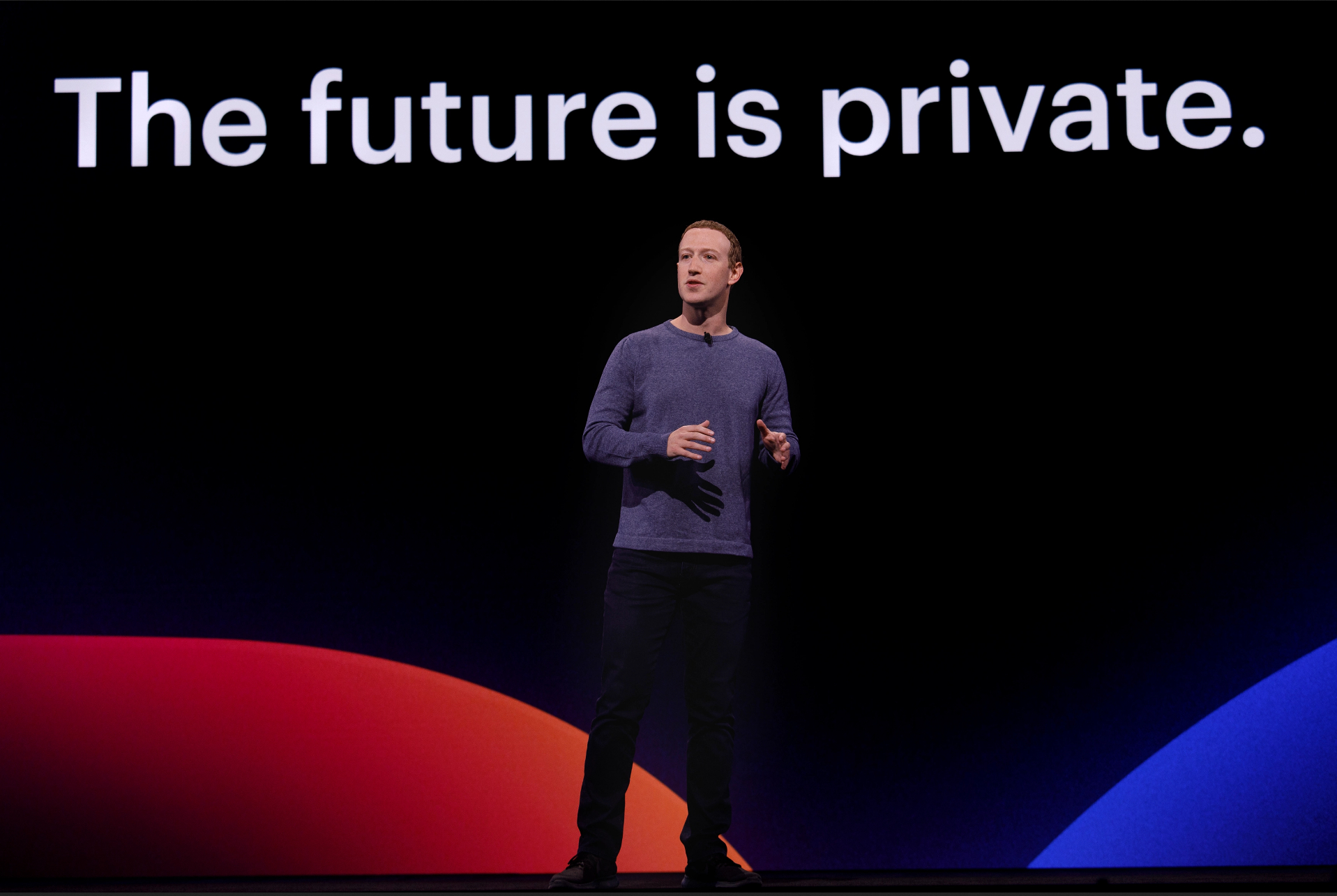 Facebook CEO Mark Zuckerberg speaks a recent F8 Conference.