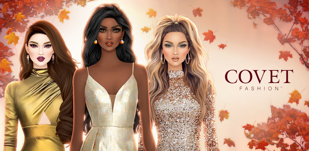 Three female characters from Glu's game Covet Fashion.