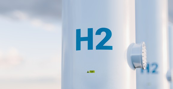 A hydrogen storage tank.