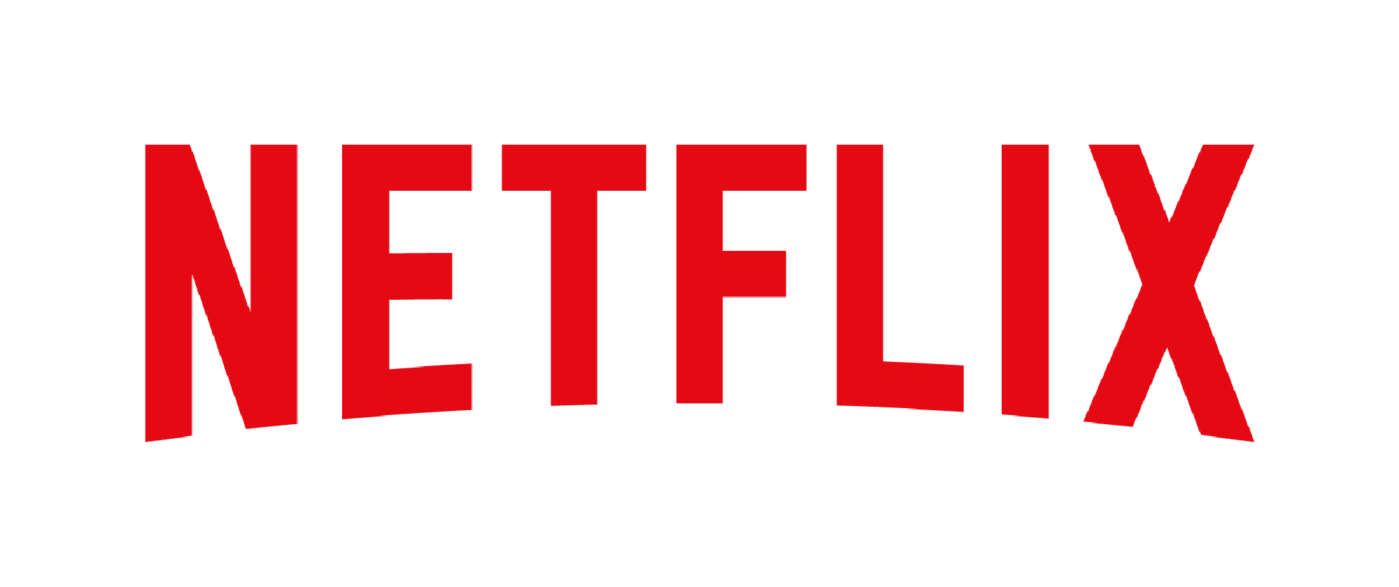 NETFLIX red logo on white background