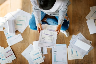 pile of bills