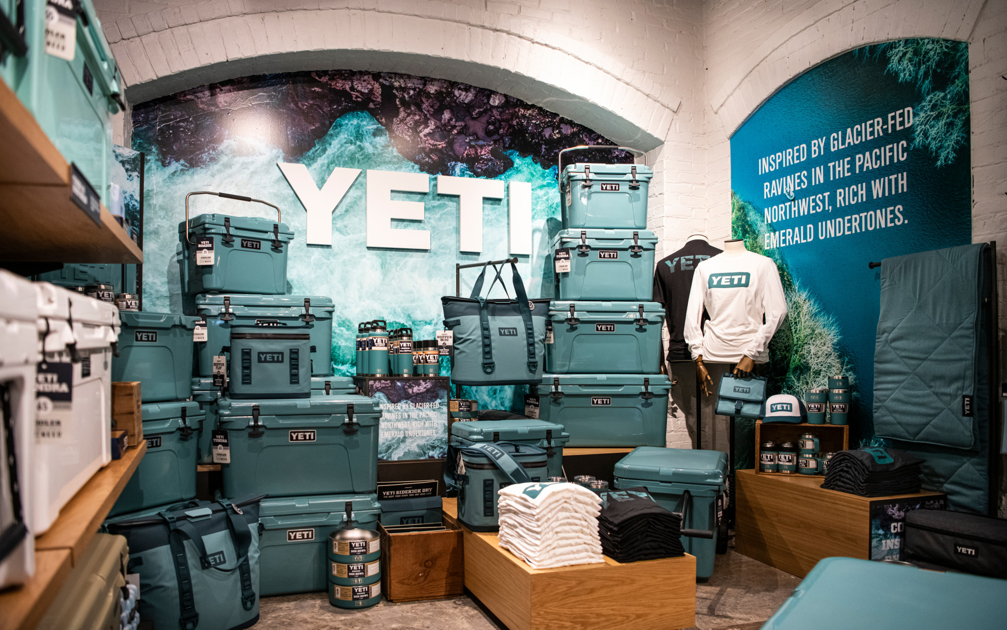 Yeti products in a store in Dallas. 