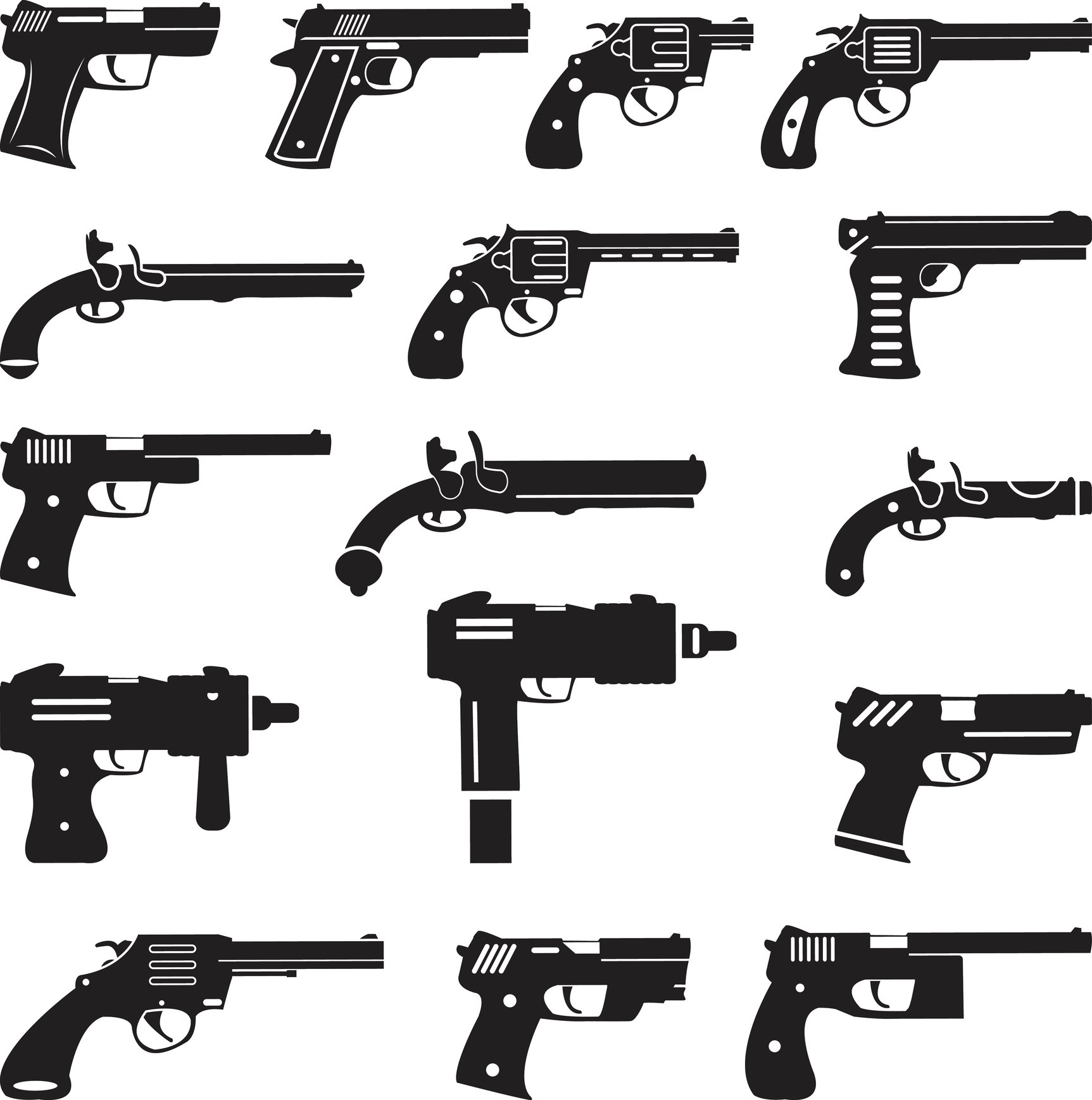 Gun silhouettes