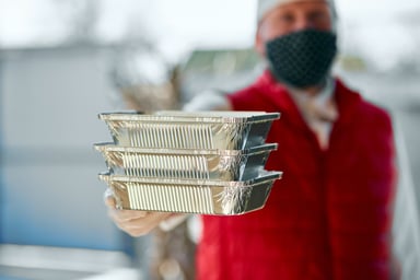 masked food delivery