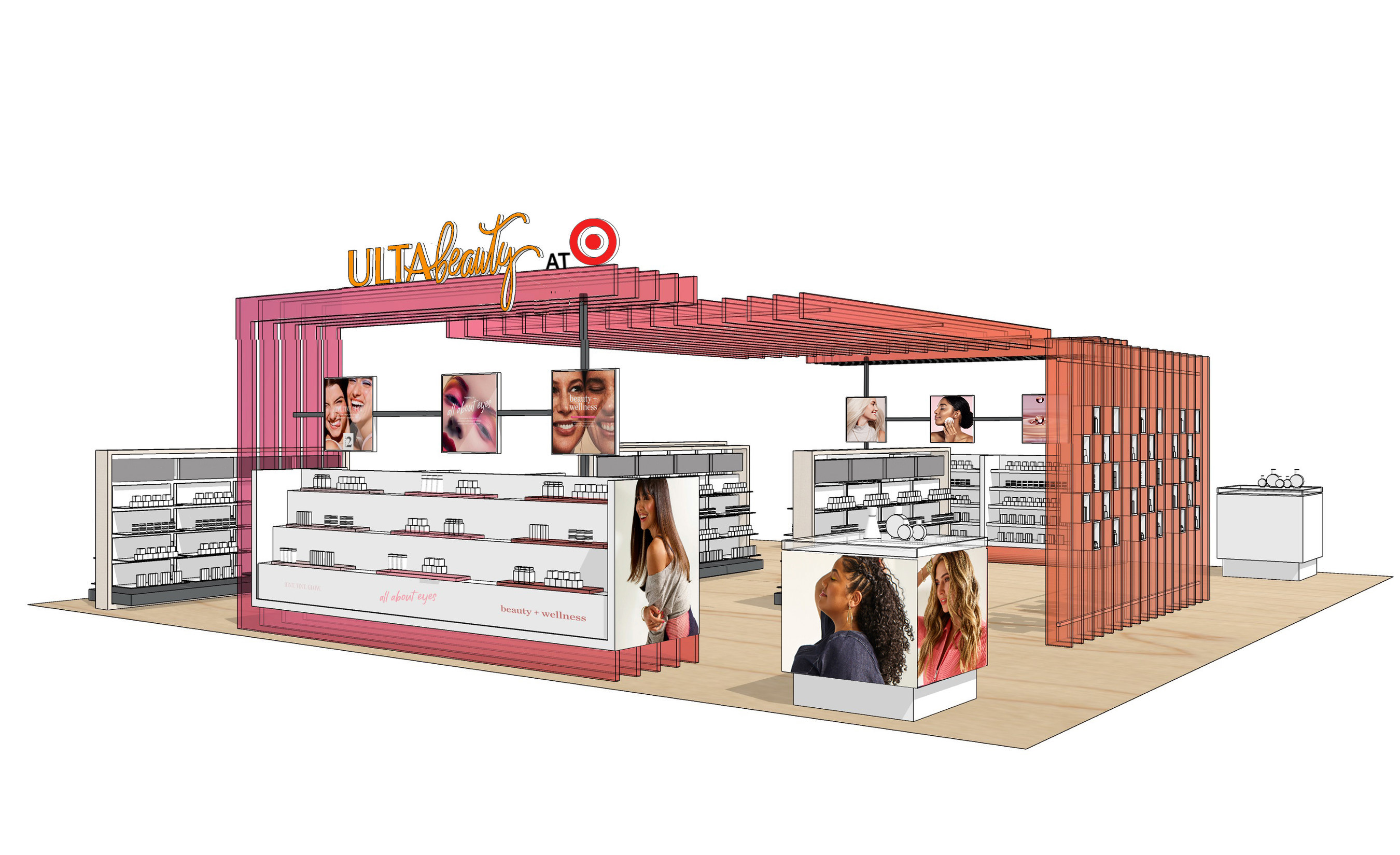 A mock-up of an Ulta-at-Target store.