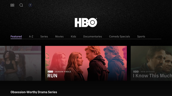 HBO Max homescreen seen on a television.