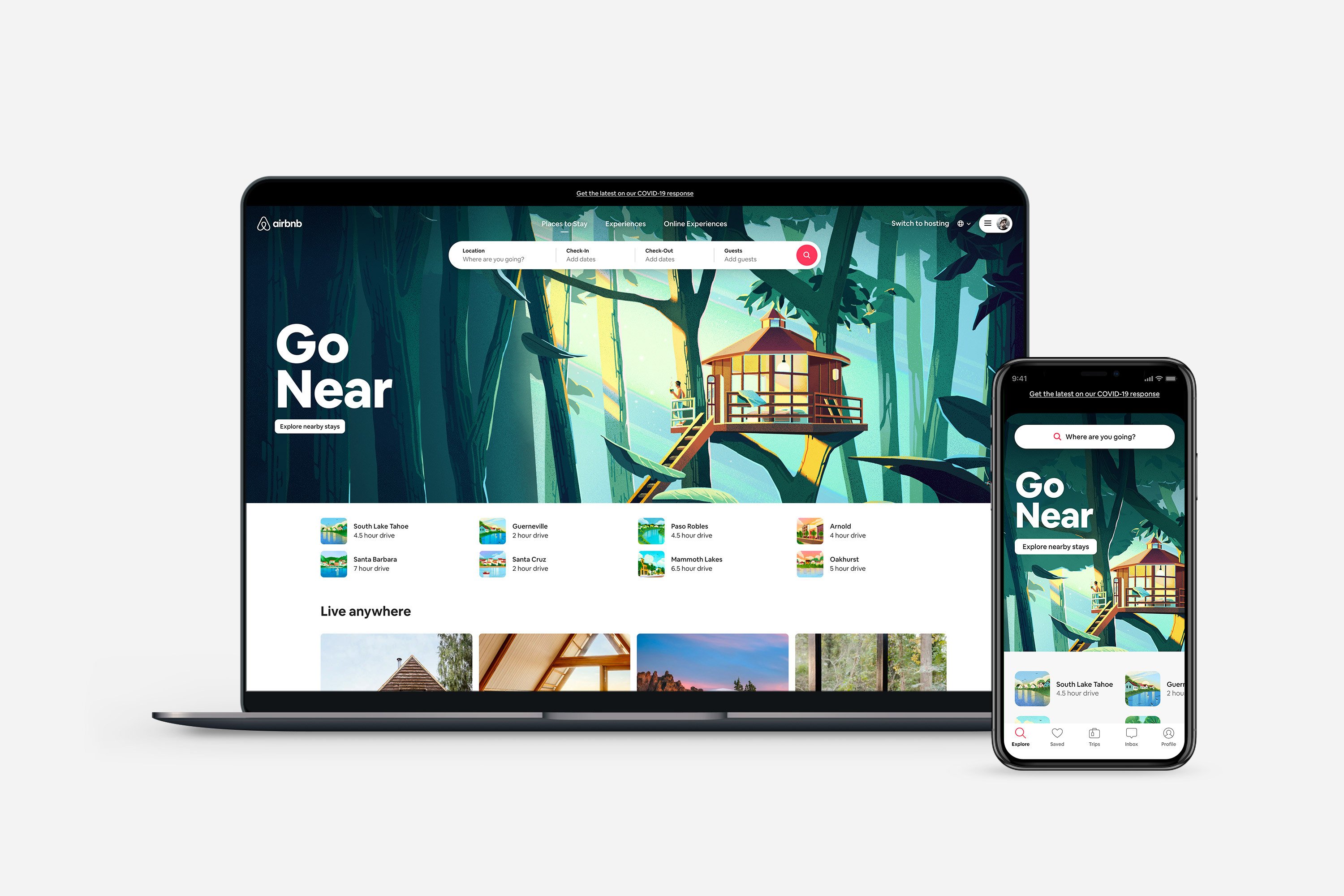 Airbnb's PC and mobile app.