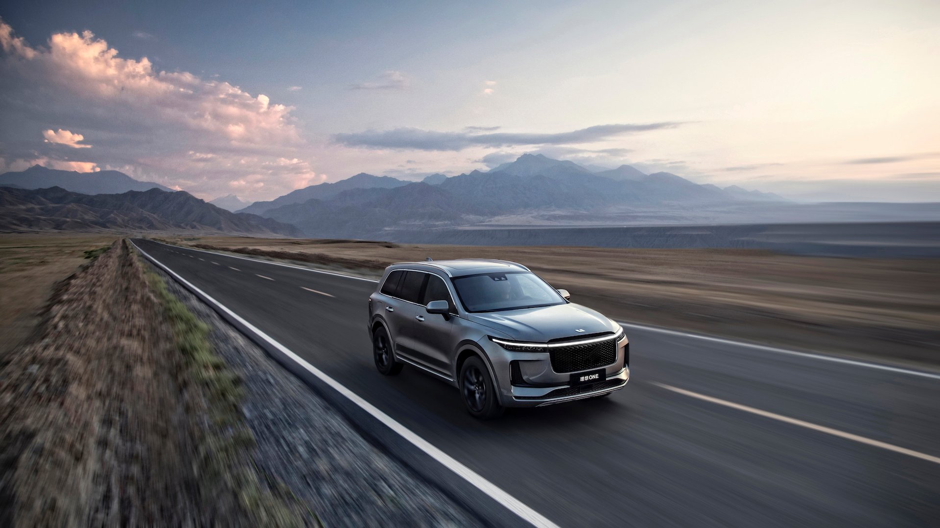 Li Auto One New Energy SUV driving on road