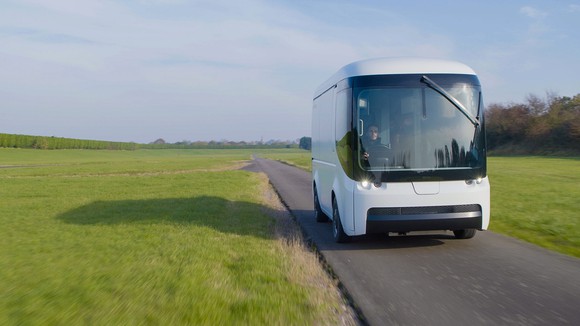 Arrival electric van on rural road