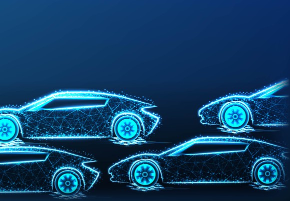 An illustration of connected cars.