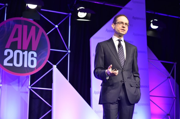 CEO Matt Calkins speaking at a conference