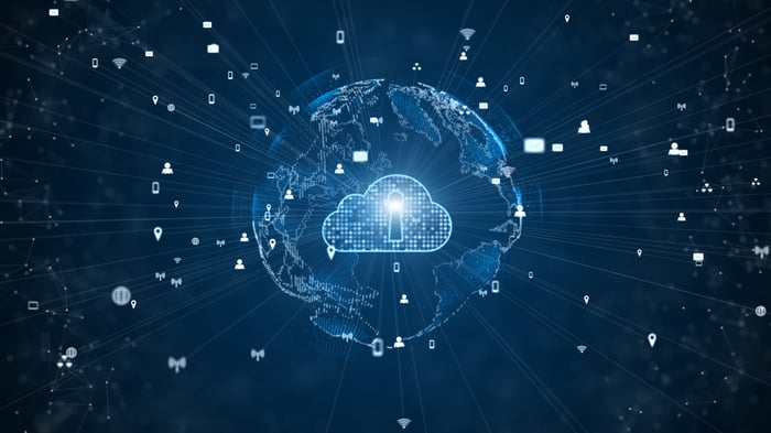 Illustration of a secure cloud.