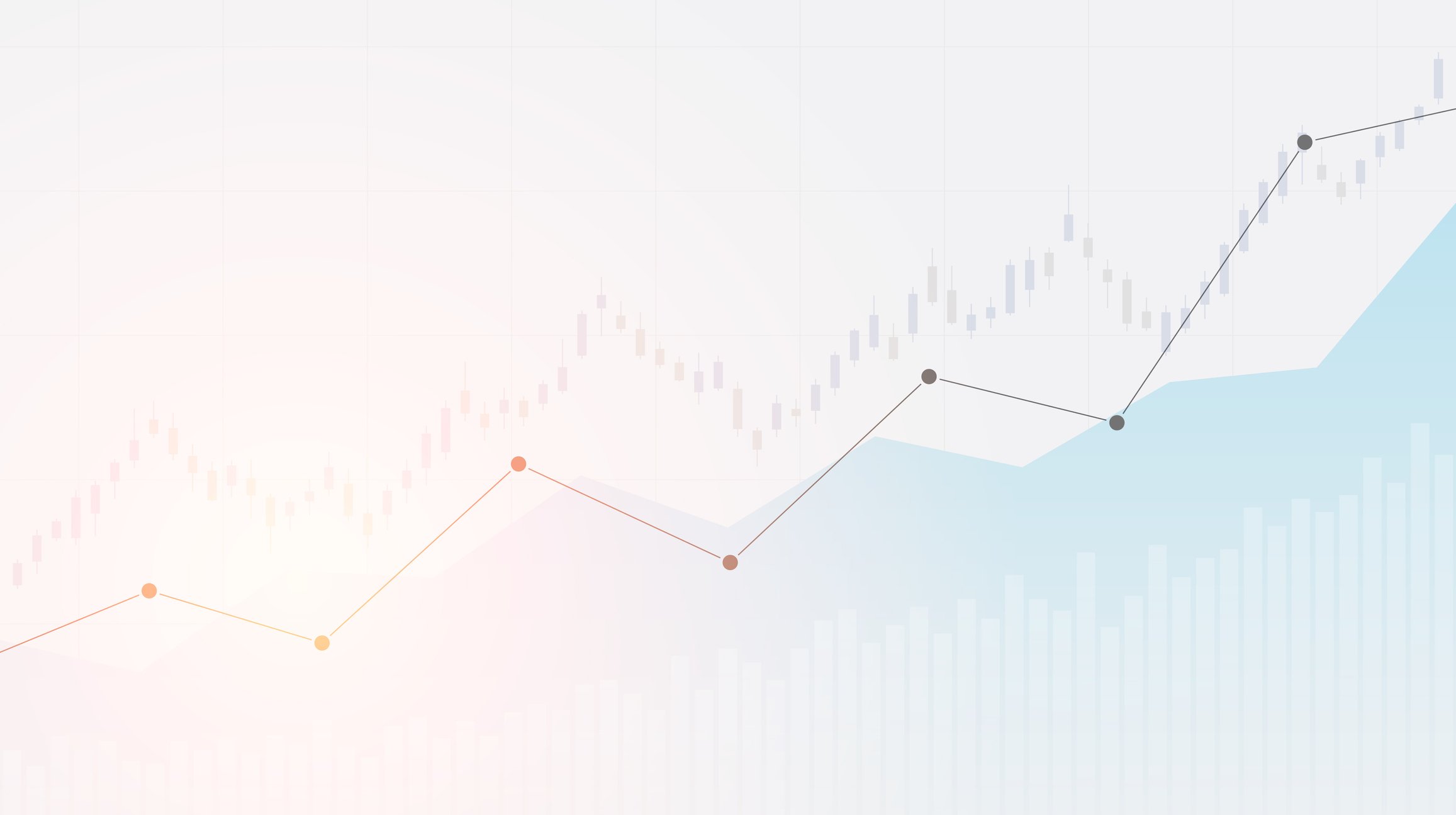 A bar chart and line graph on a light background.
