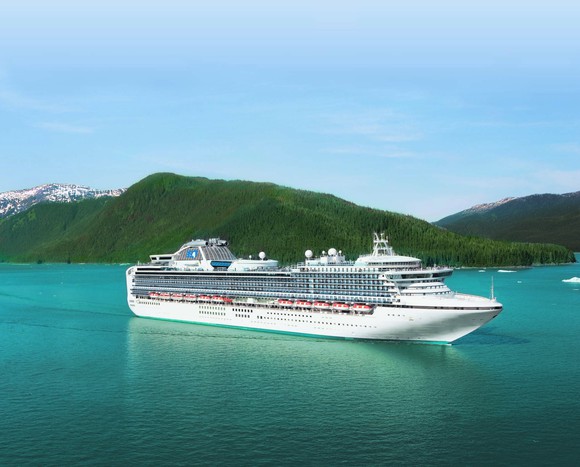 Carnival's Sapphire Princess coasting along the ocean.