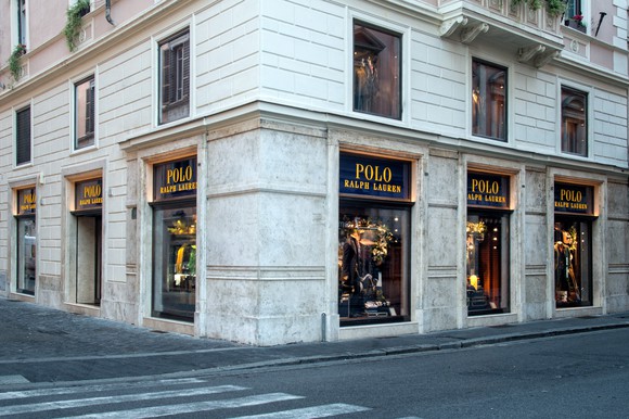 The Ralph Lauren Polo store in Rome, Italy.