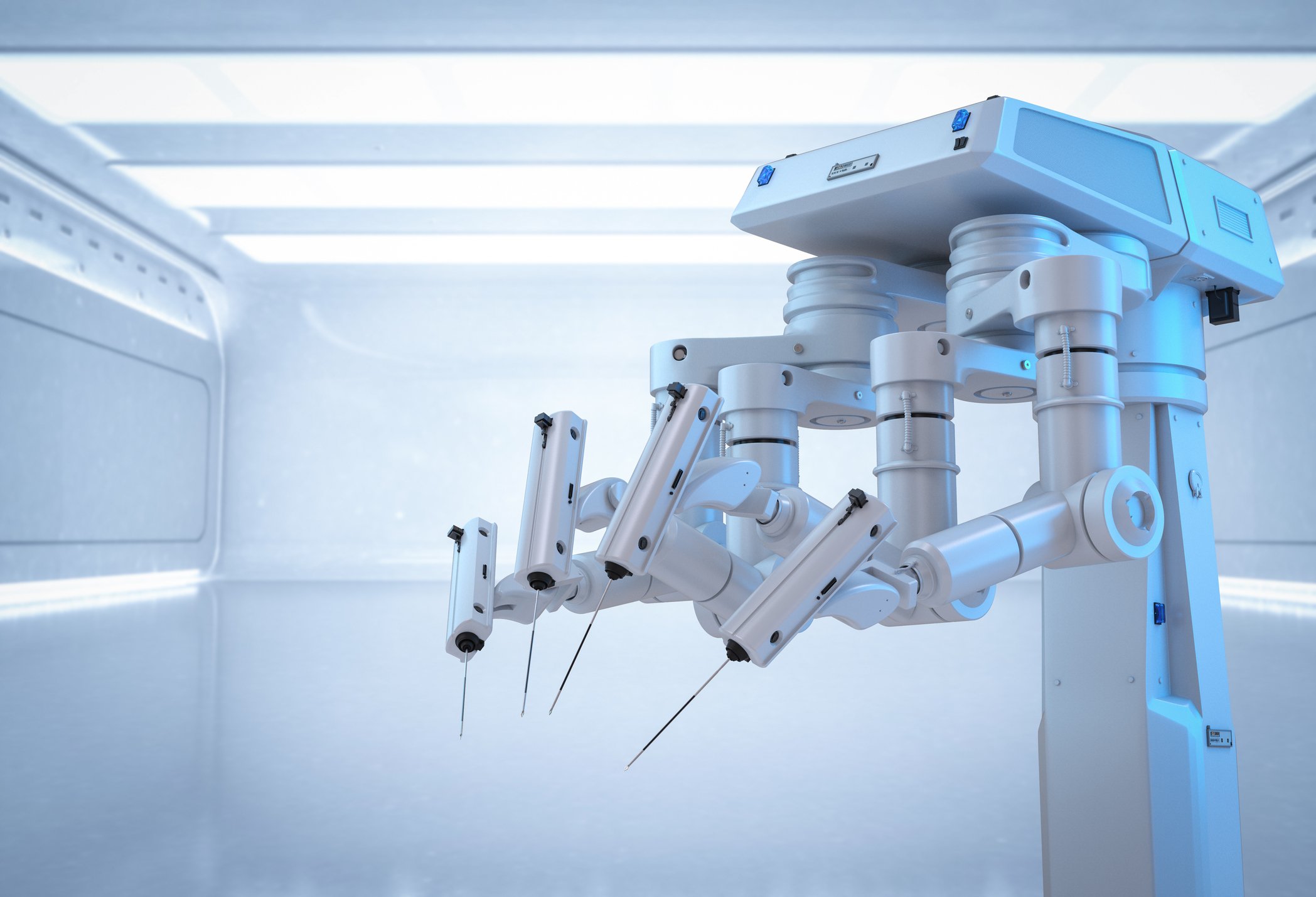A robotic surgery unit.