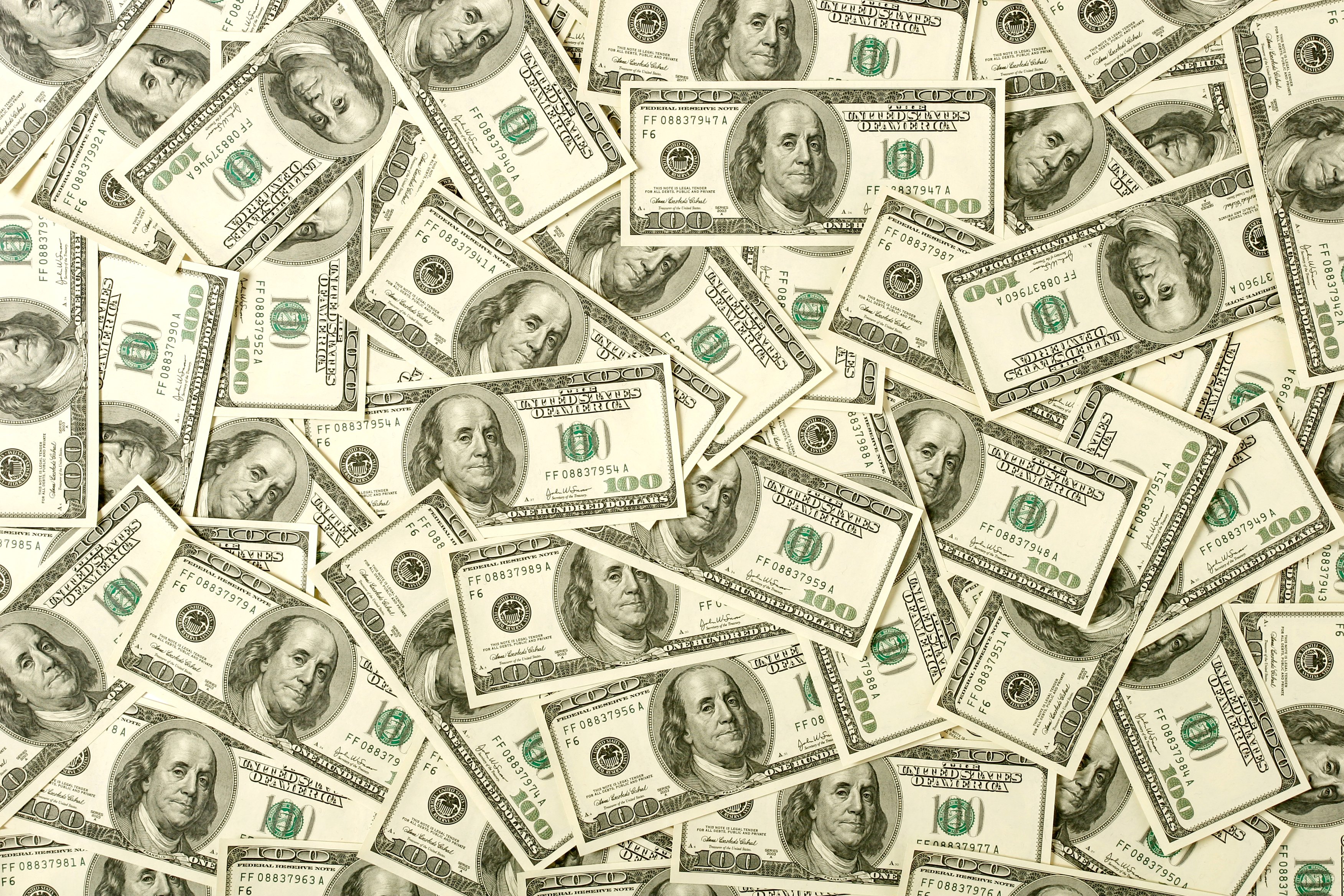 Hundred dollar bills.