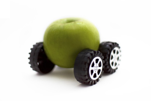 apple with four wheels 