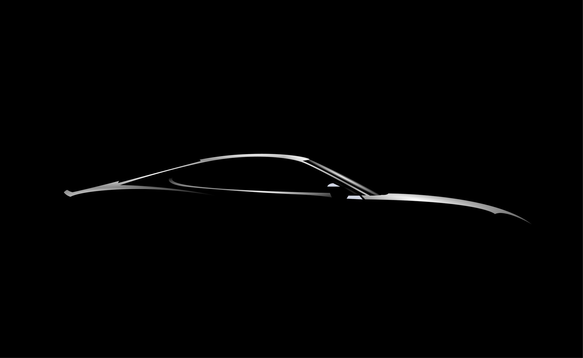 Silhouette or sport car coupe
