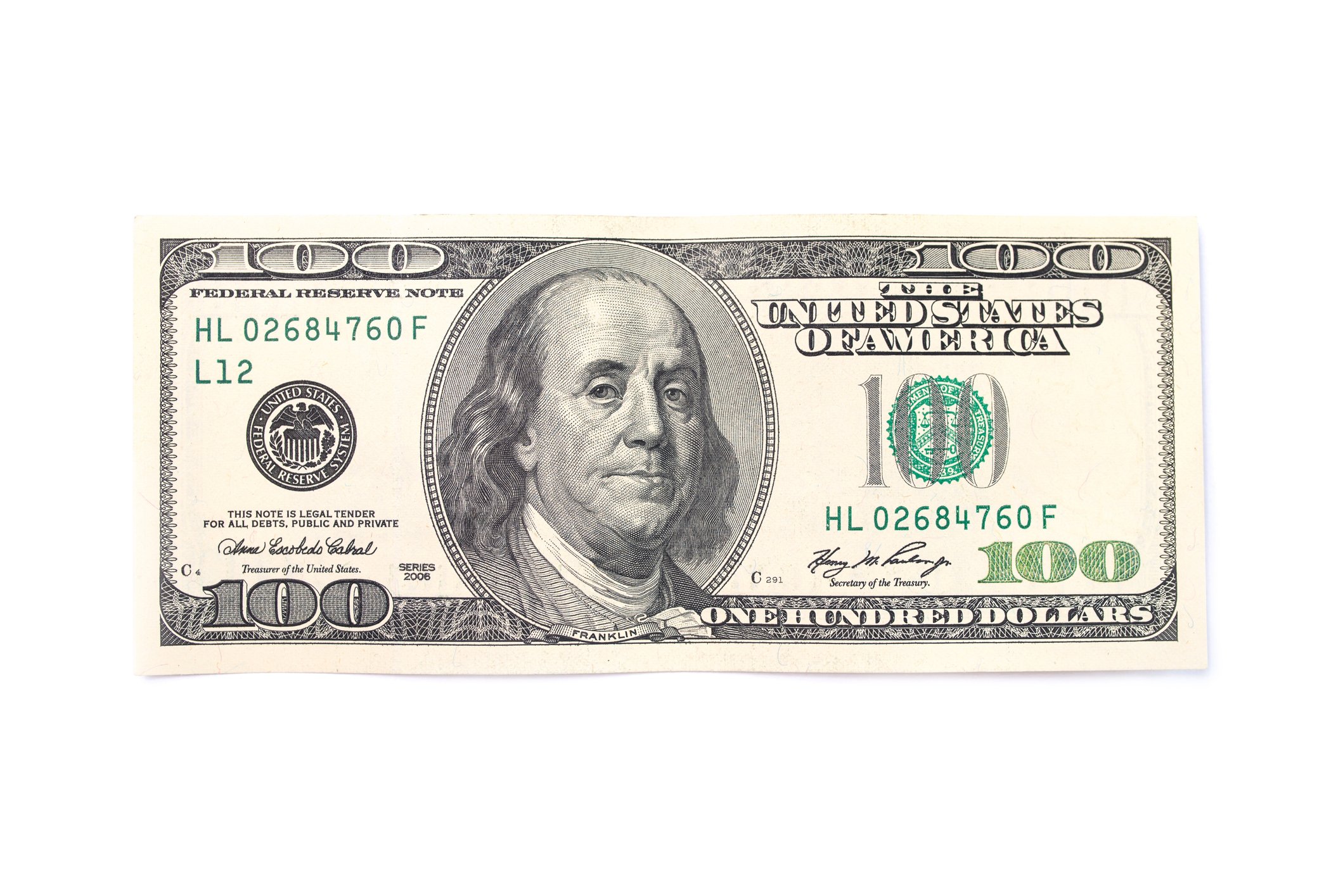 A $100 bill.  