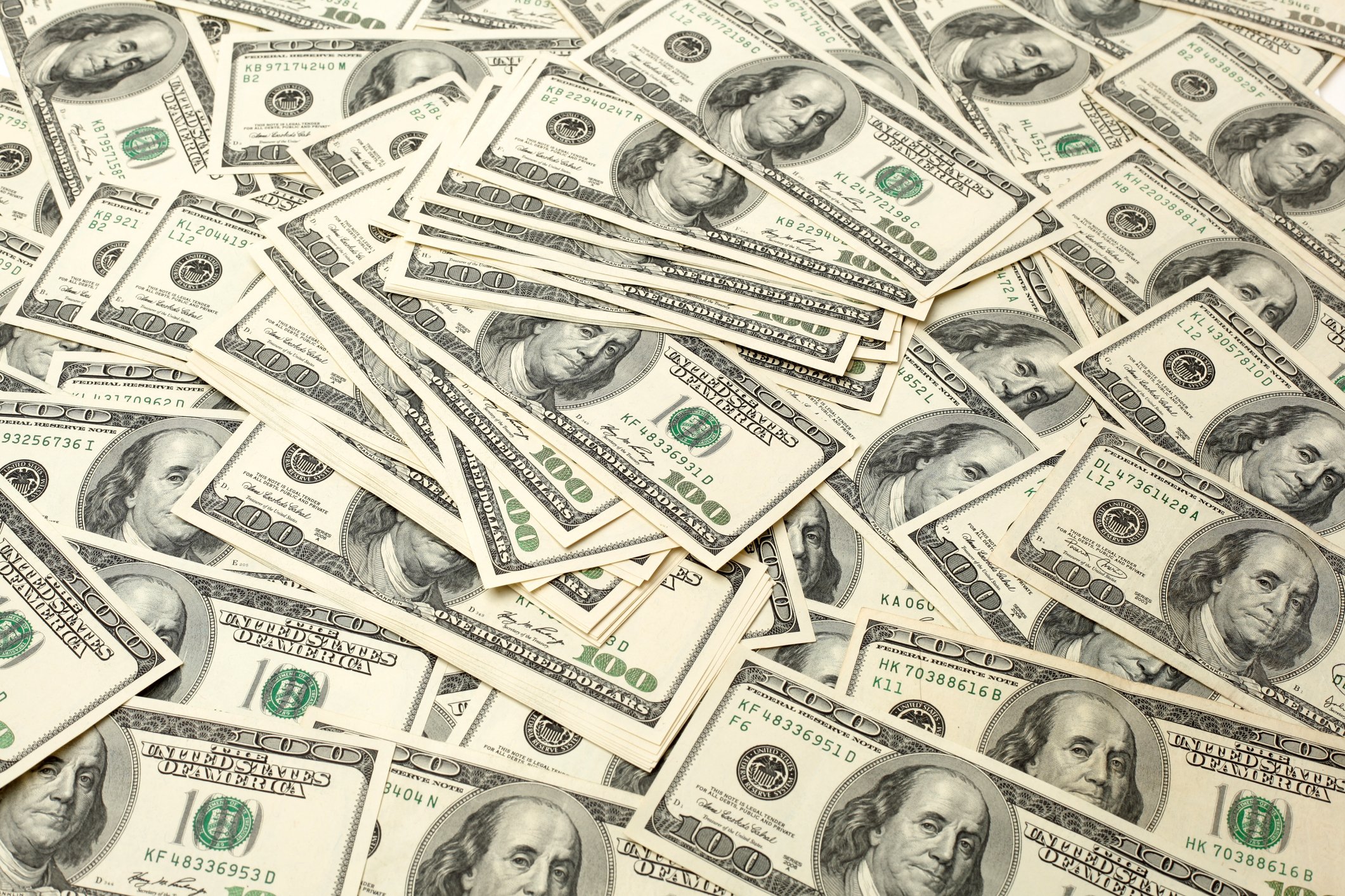 A large pile of $100 bills