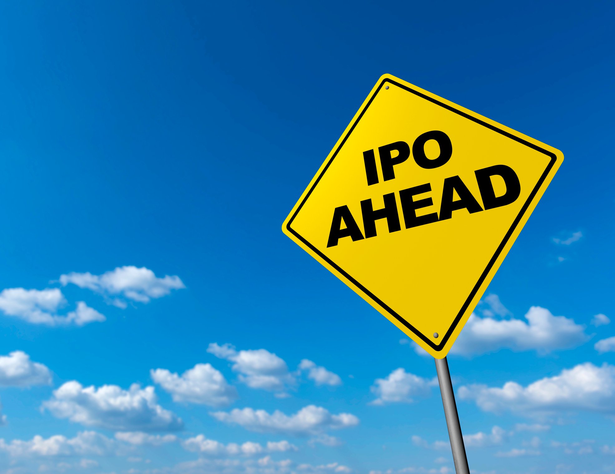 A yellow road sign says IPO ahead.