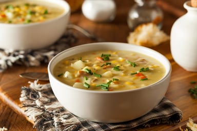 soup corn chowder getty