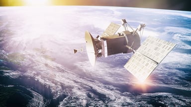 Satellite orbiting Earth