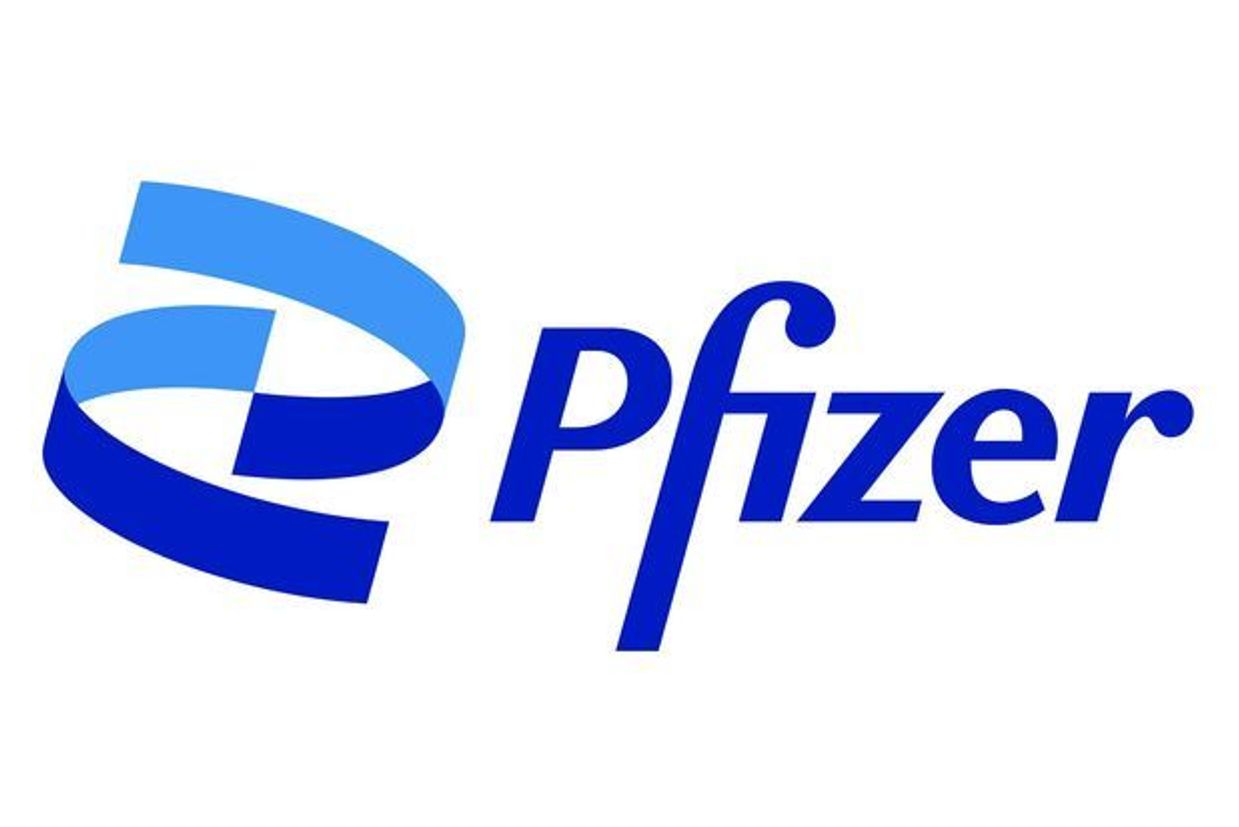 Pfizer's new logo, as of 2021.