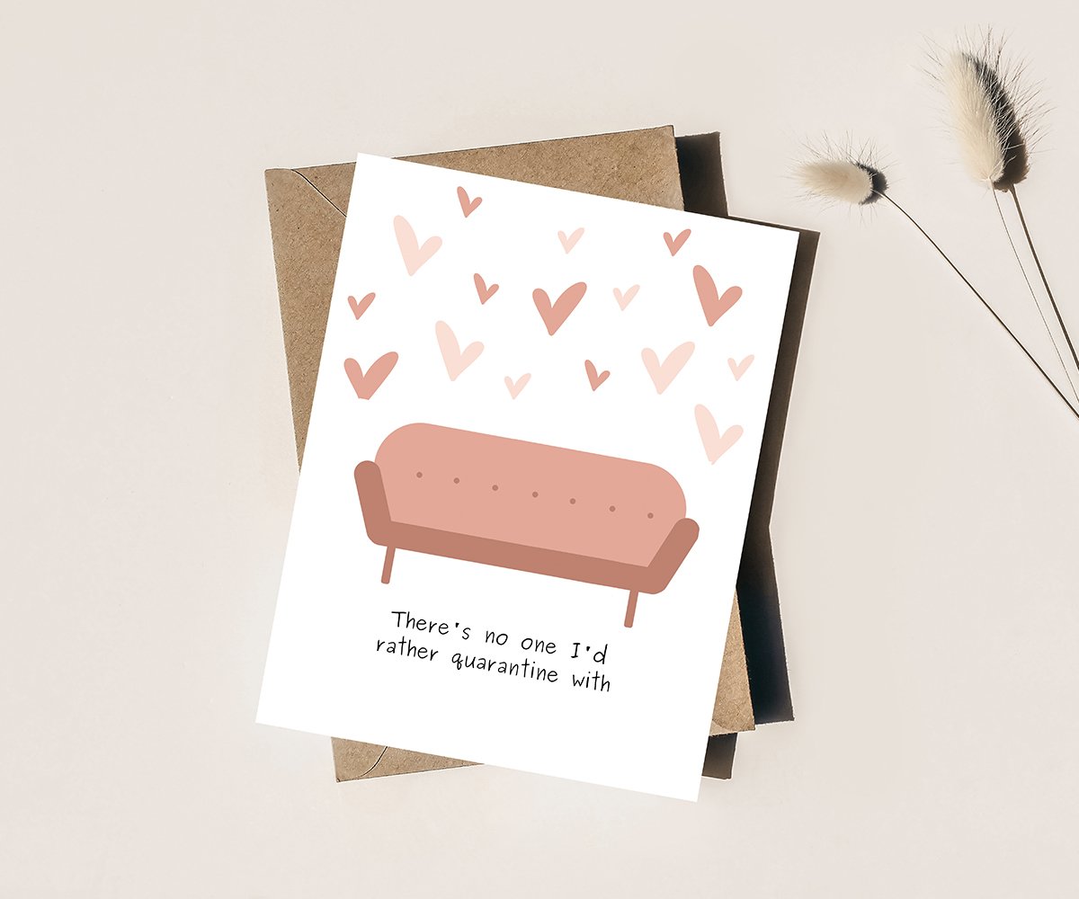 A Valentine's Day card on Etsy