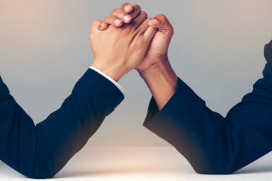 Businessmen Armwrestling
