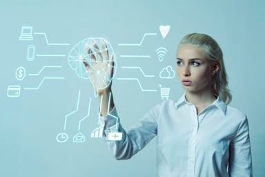 Digital advertising woman