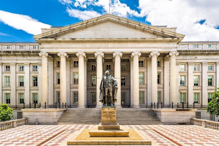 U.S. Treasury building in Washington.