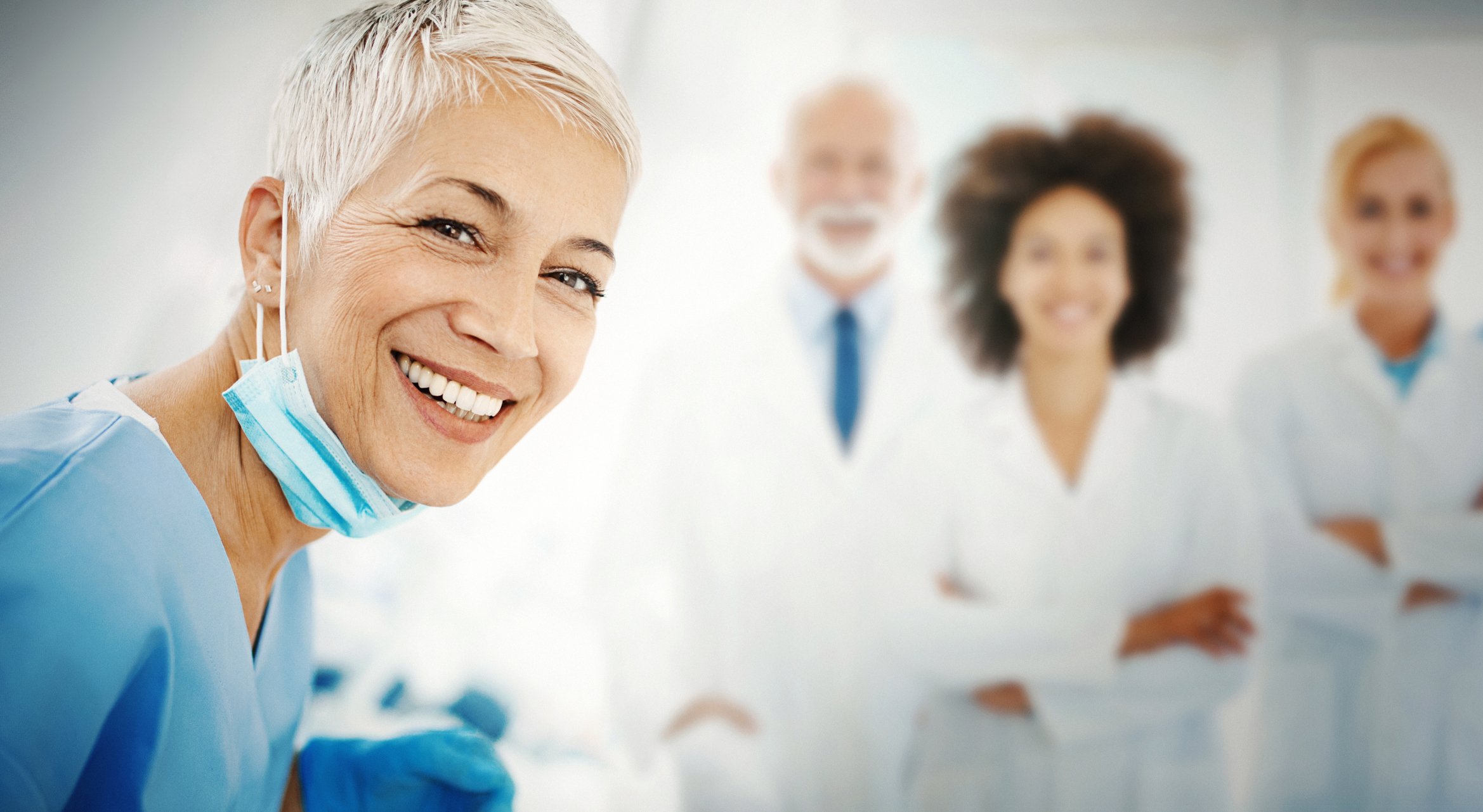 Group of smiling doctors.