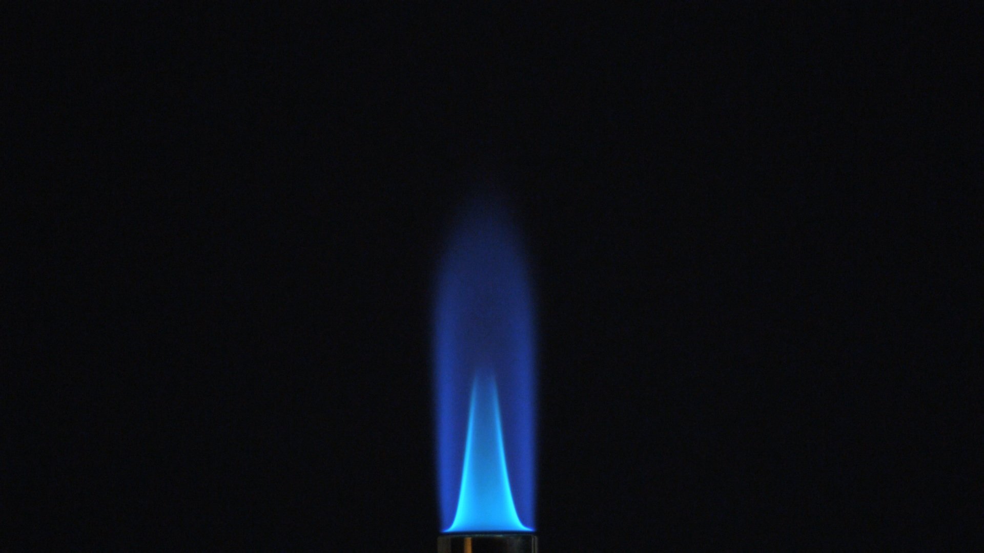 A natural gas flame.