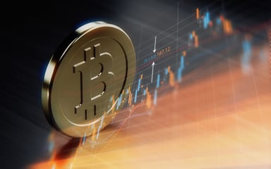Bitcoin and stock chart