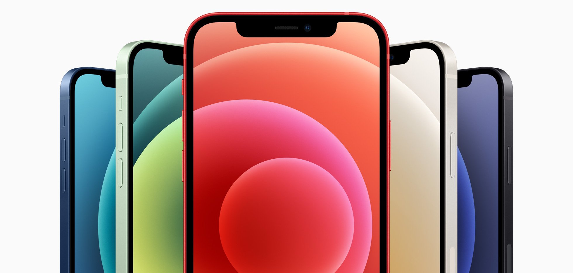 iPhone 12 in different five colors