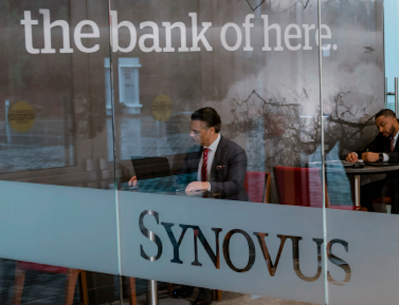Inside of a Synovus Financial bank