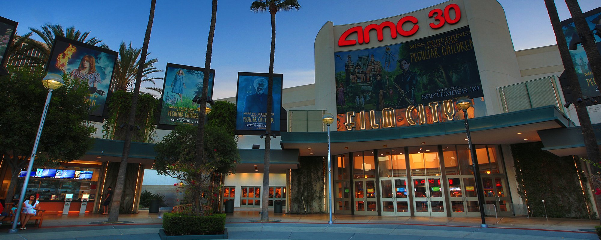 The entrance to an AMC multiplex.